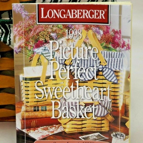 Longaberger 1998 Green Picture Perfect Sweetheart Series Basket Combo - Picture 3 of 15